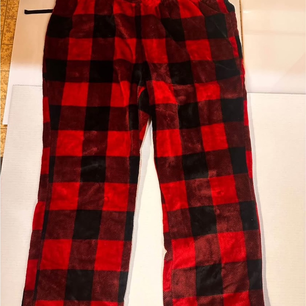 Maurices Kids Plaid Pajama Bottoms - Red and Black